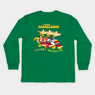 The fiesta musical by the three caballeros Kids Long Sleeve T-Shirt